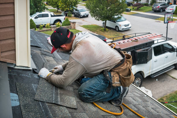 Professional Flat Roof Repair technician working in Rush, KY